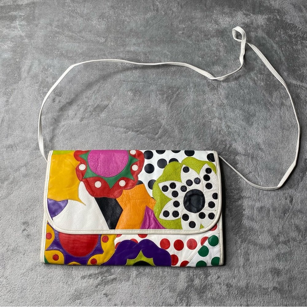 Rarecarlos Falchi Leather Patchwork Crossbody Mix… - image 2